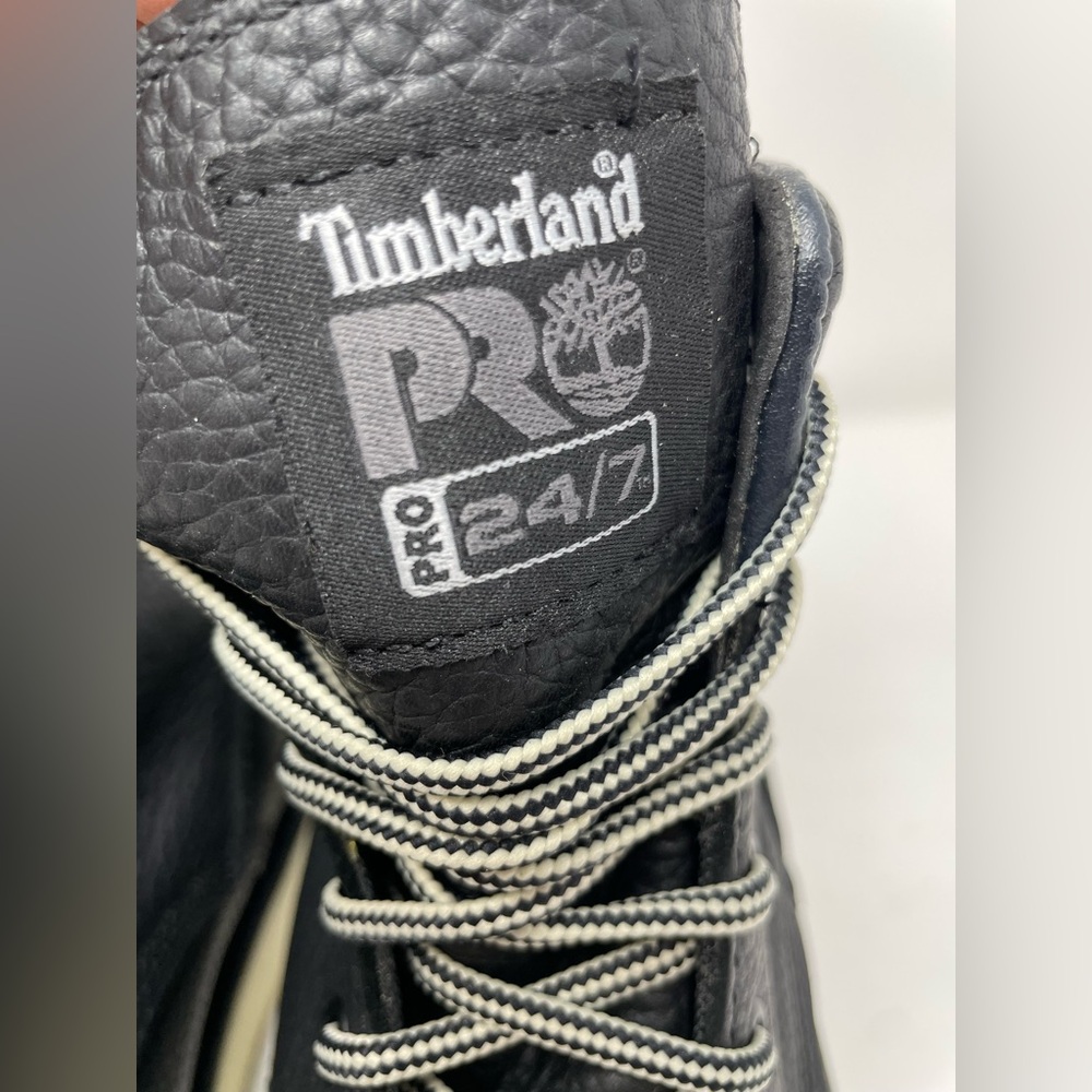 New Timberland Pro 247 Leather Black Men Boots Size 10 - Picture 9 of 13